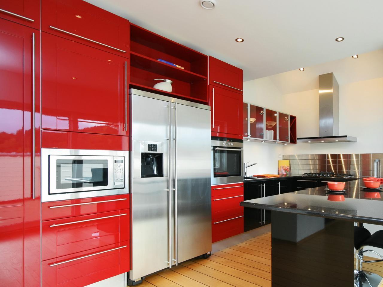 red kitchen remodel